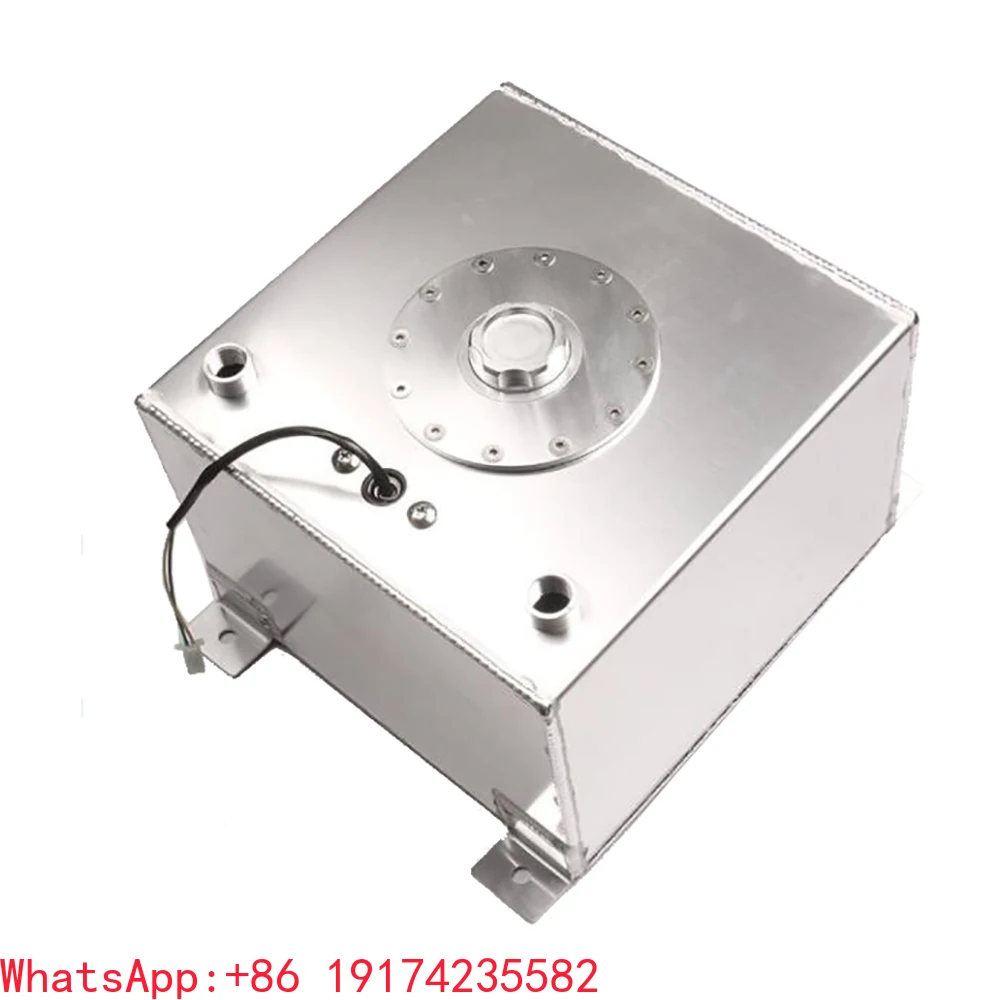 

30L Auxiliary Fuel tank Aluminum Buffer tank Mirror Polished Internal Fuel Coll Foam With Sensor Black and Sliver OC-1018-30