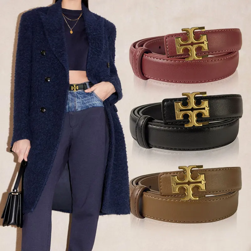 Multi-Hole Adjustable Letter Accent Belt Lightweight Comfortable Minimalist Everyday Accessory