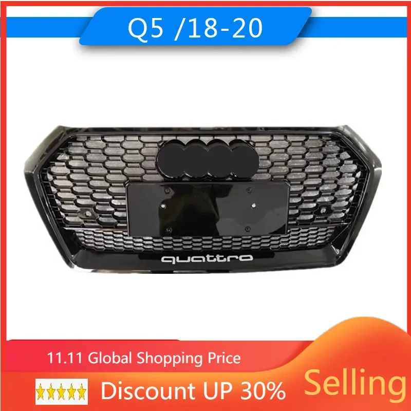 

Car Front Bumper Grille Grill For 2018-2020 Audi Audi Q5 Q5L Hot Rod Auto Salon upgrade RSQ5 Racing grills
