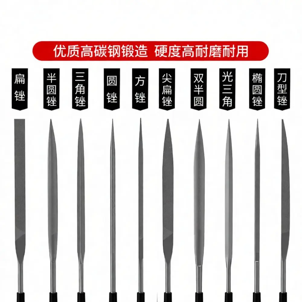 5 Professional Steel Needle File Kit Metal Rasp Tool Set For Precision Jewelry Crafting Woodworking Sculpting Surface Smoothing