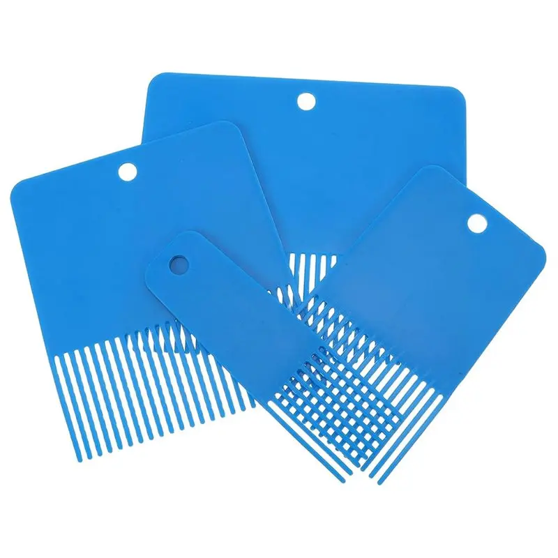 ABDE-For Artistic Painting Plastic Fine Grain Scraping Comb Silicone Diatom Mud And Plaster Linen Pattern Brush For Abstract Art