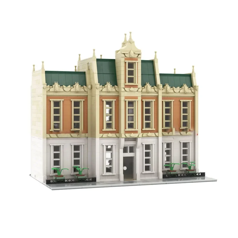 Popular Street View Model MOC Building Bricks Diplomatic Office Modular Technology Gifts Holiday Assemble Children Toys Suit