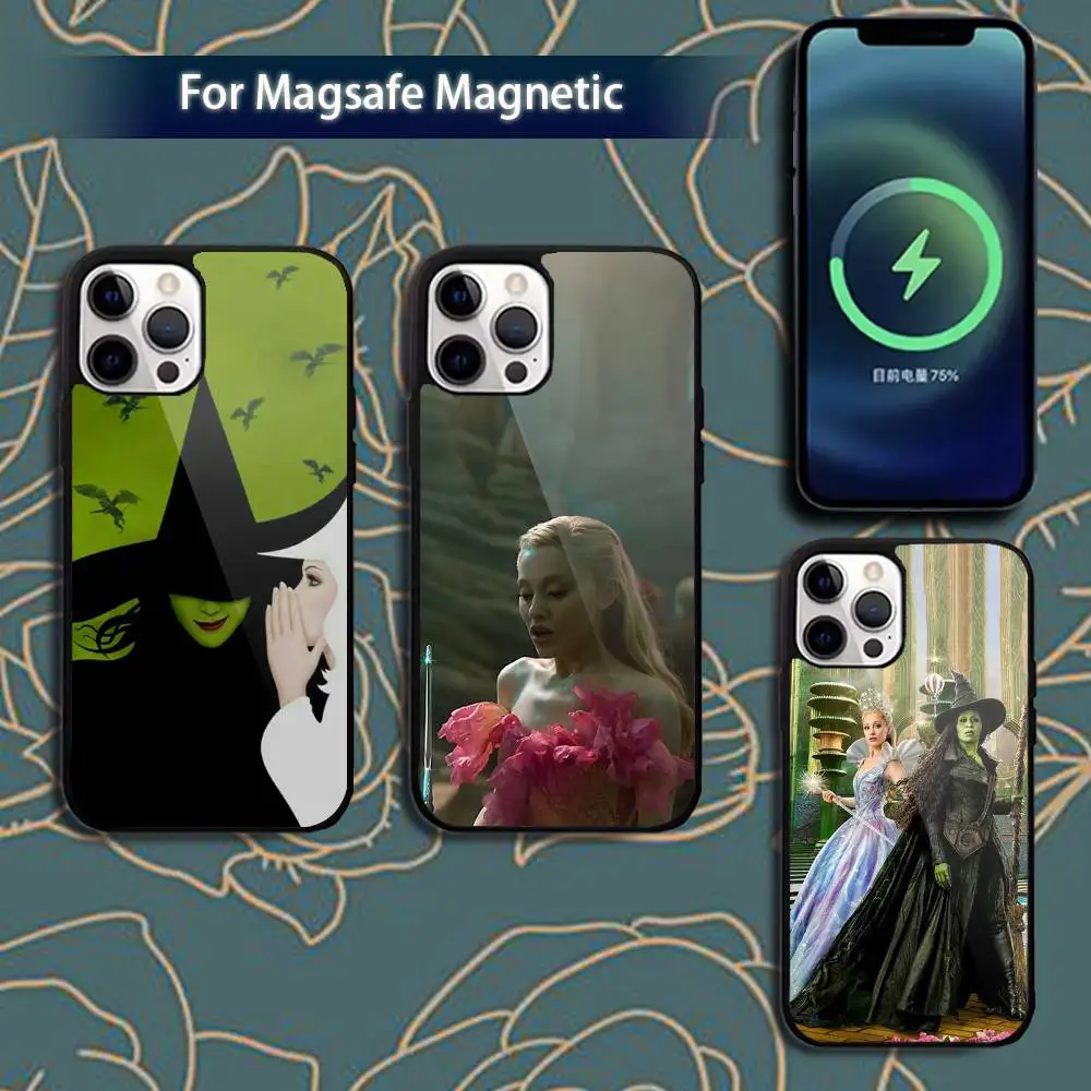 

W-Wicked Musical G-Green Pink Phone Case For iPhone 16,15,14,13,12,11,Pro,Max,Plus,Mini,Magsafe,Magnetic Wireless Charging Case