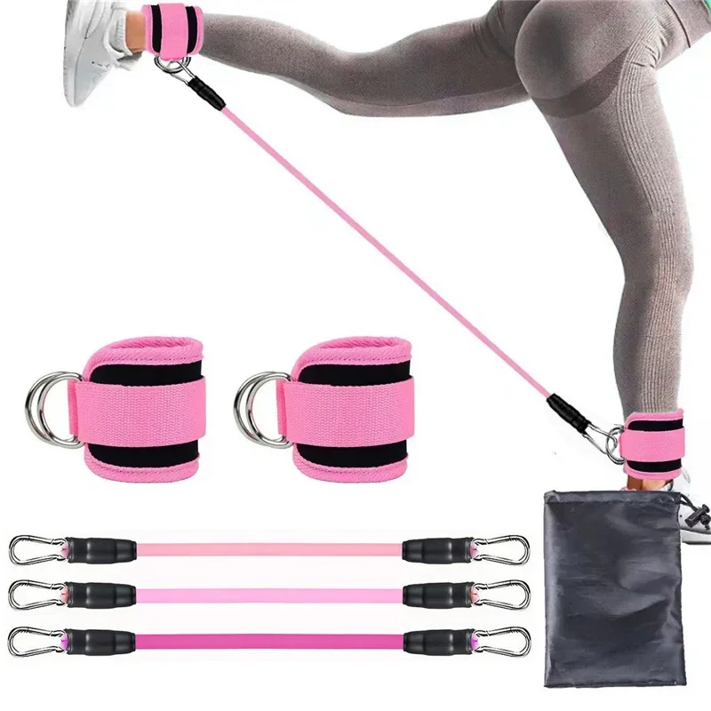 Ankle Straps Resistance Bands Set Fitness Workout Exercise Equipment Ankle Weight Yoga Elastic Fitness Band For Gym Man Woman