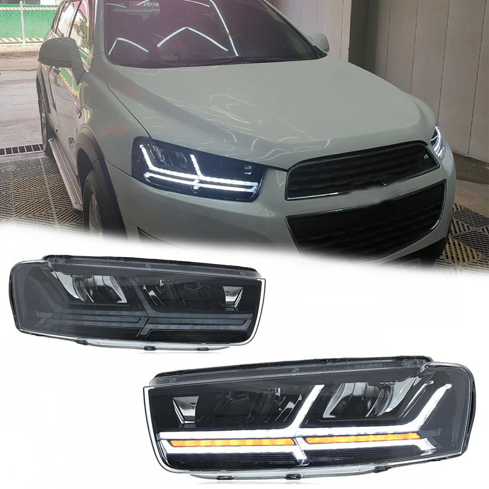 

Светодиодные фары для Chevrolet Captiva 12-18, новый стиль, полностью светодиодные DRL, автомобильные фары в сборе, аксессуары для сигнала, модифицированная лампа