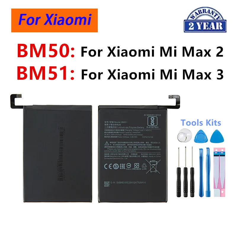

Совершенно новый аккумулятор BM51 5500 мАч для Xiaomi Mi Max 3 Max3 BM51, высококачественные сменные аккумуляторы для телефона