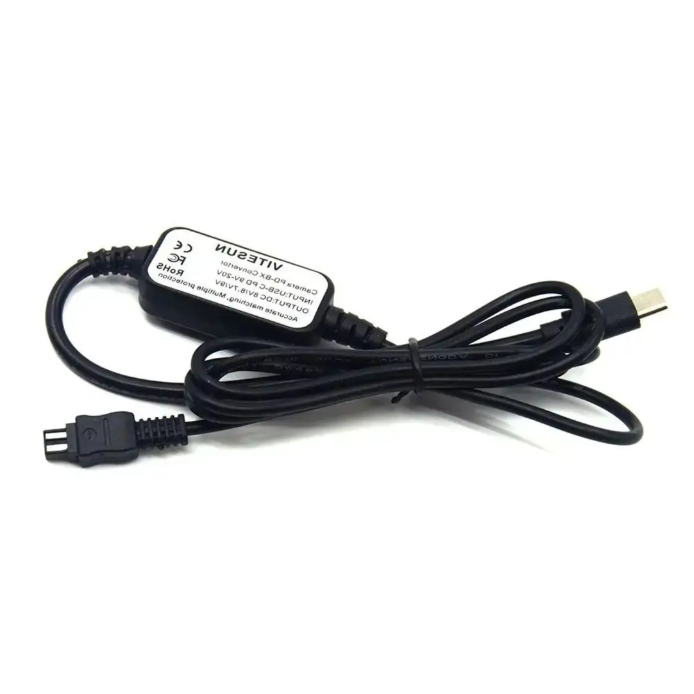 AC-L200 ACL25 AC-L25C ACL200B USB Type C DC Power Cable for Sony DSC-HX200 DCR-SX63 HDR-HC7 HDR-CX300E DCR-SR48 Camera