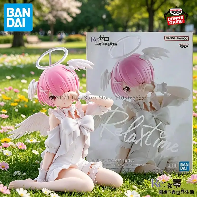 

Bandai Original Banpresto Re:Zero Starting Life in Another World Relax Time Ram Sweet Angel Ver.Action Figures Anime Figuras Toy