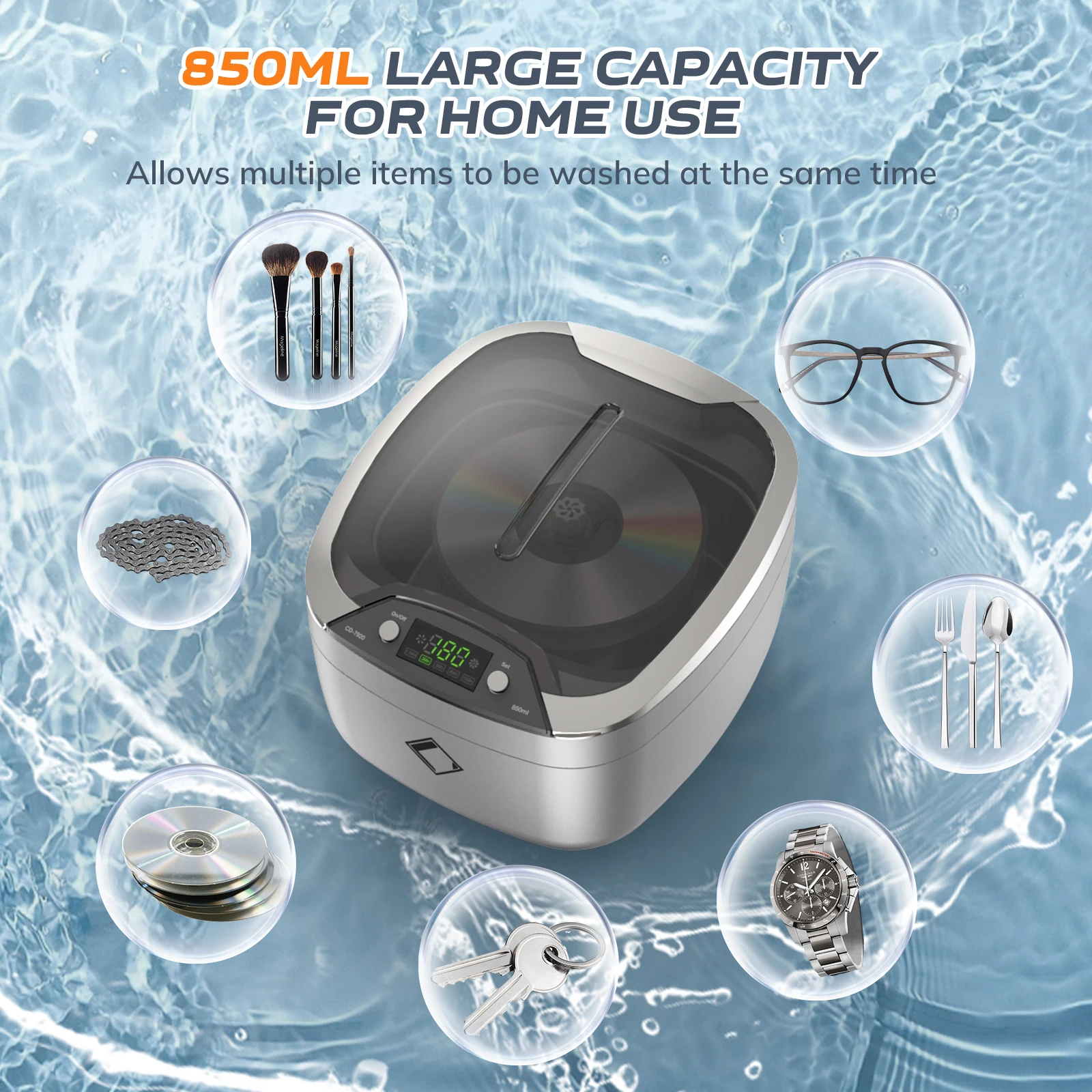 

Ultrasonic Jewelry Cleaner 42000Hz Washing Machine Sonic Vibrating Jewelry Cleaner Ultrasound Retainer Cleaner