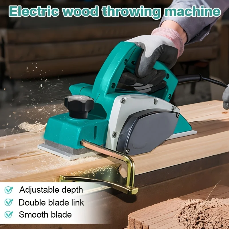 

Woodworking Electric Planer, Planing Tools Keywords: Woodworking Electric Planer, Portable Electric Planer, Planing Electric Tools, Electric Planer, 16000 RPM, 0-1mm Depth Adjustment, Suitable for Woodworking, Home Furnishing, DIY, Etc