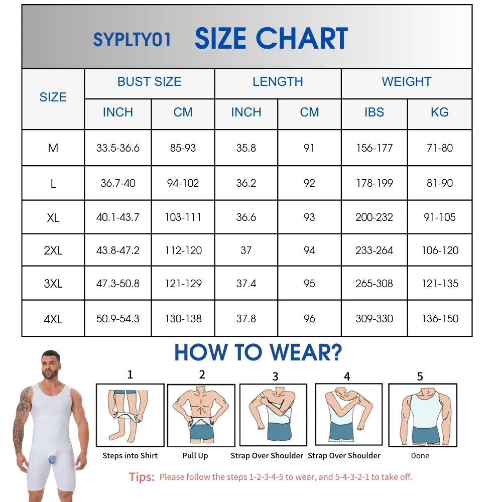 2024 Newest Mens Full Body Shaper Underwear Compression Bodysuit For Tummy Control Butt Lift Chest Slim Shapewear