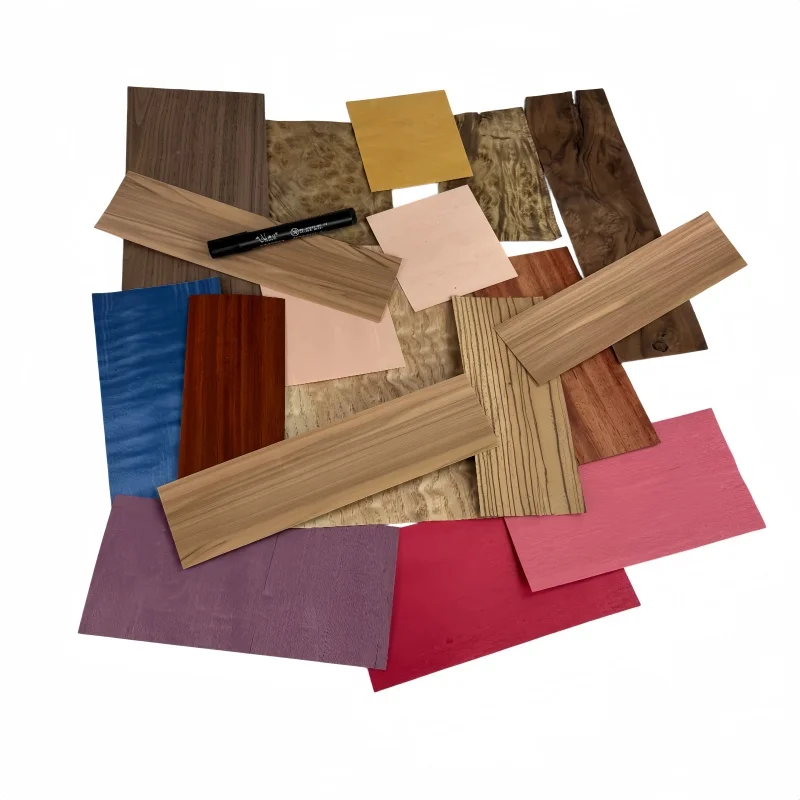 

0.5mm（Mixed Veneer Sheets Pack） Natural Wood Veneer Offcuts Exotic Veneer DIY Craft Material Guitar body veneer