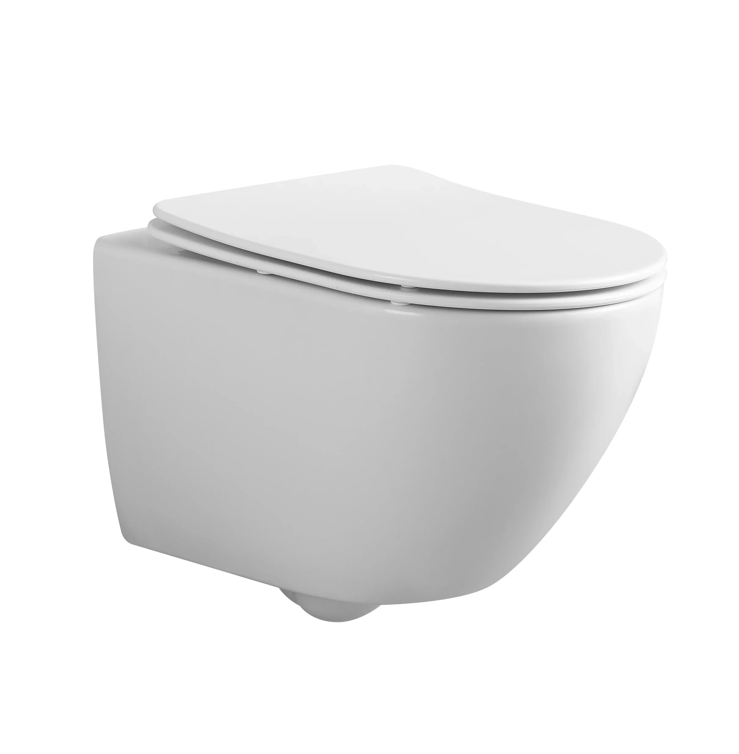 Standard Toilet Bowl Set Ceramic Sanitary Ware Wall Hung Toilet Seat for Hotel Bathroom Wc White Round Tankless Wall Mounted