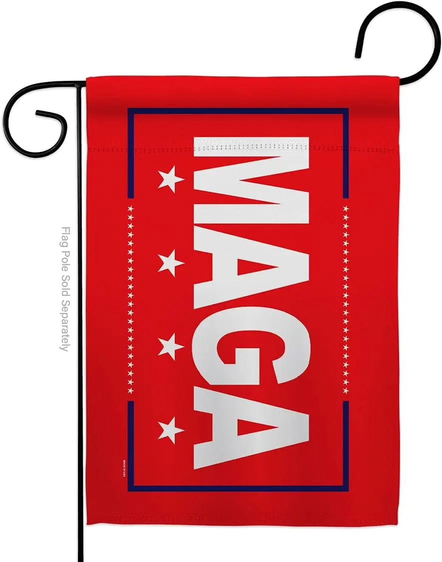 Trump MAGA Garden Flag Patriotic 2024 President Republican Party United States American Election Small Decorative Gift Yard Hous