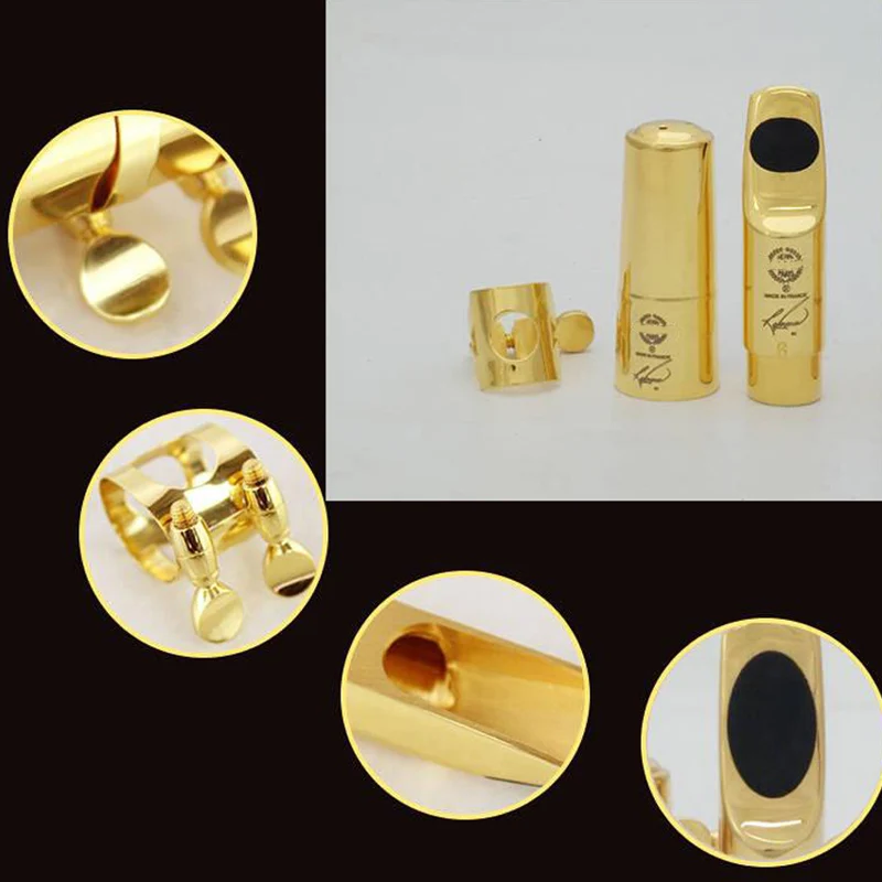 

New MFC Professional Tenor Soprano Alto Saxophone Metal Mouthpiece Advanced Gold Plating Sax Mouth Pieces Accessories