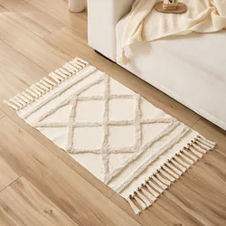 Nordic Handmade Tassel Non-slip Carpet Soft Breathable Washable Decorative Floor Mats Area Rugs Bedroom Home Decor Moroccan Rug