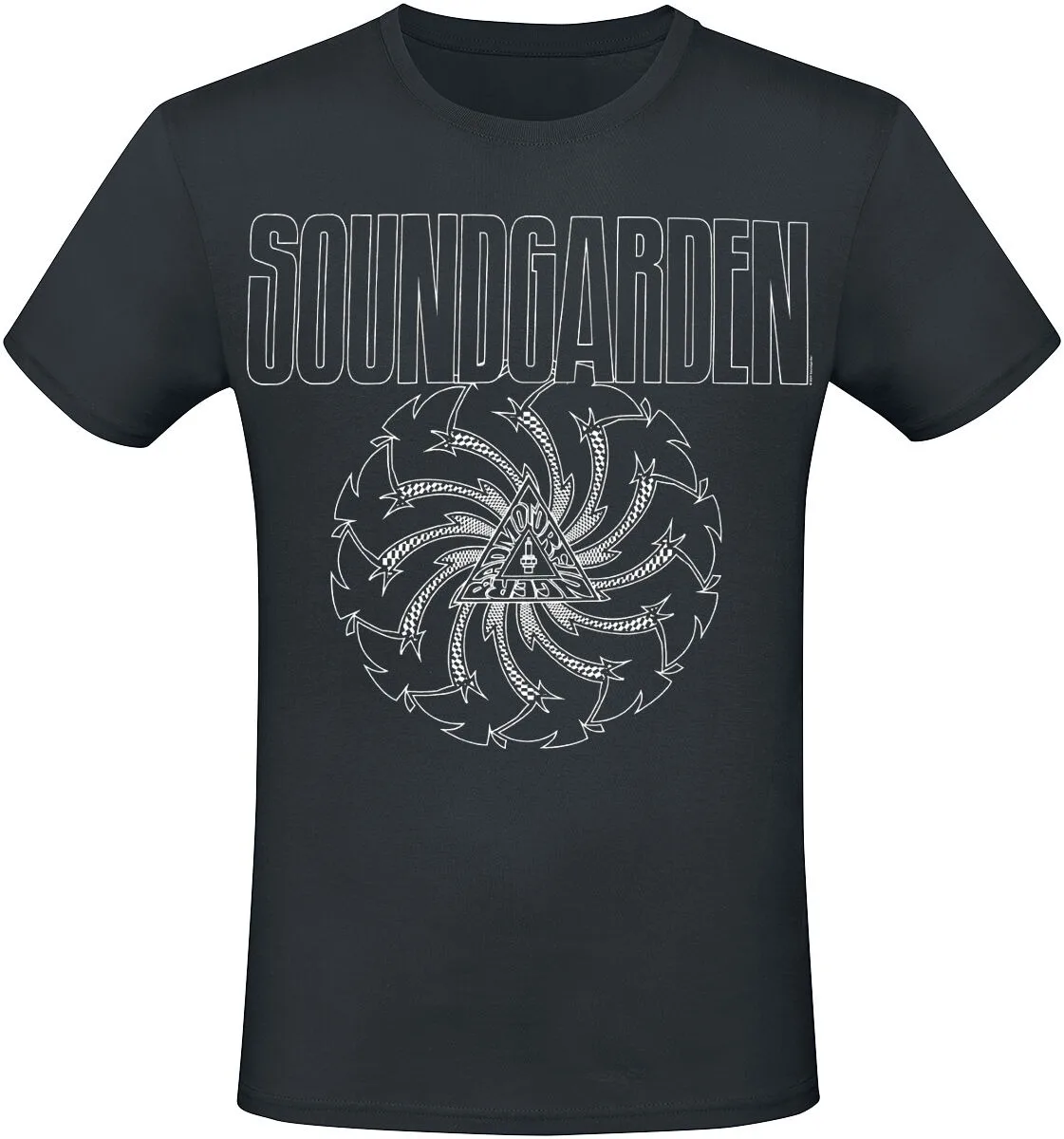Camiseta unissex de algodão Soundgarden Badmotorfinger Sun Logo Graphic Tee Grunge Rock Streetwear