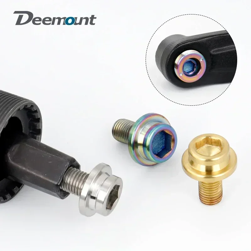 

Deemount BB Ti Bolts M8*15 CNC Titanium Screw Hex Lid for MTB Folding Bike Brompton Square Pass Bottom Bracket W/ Cap Gasket