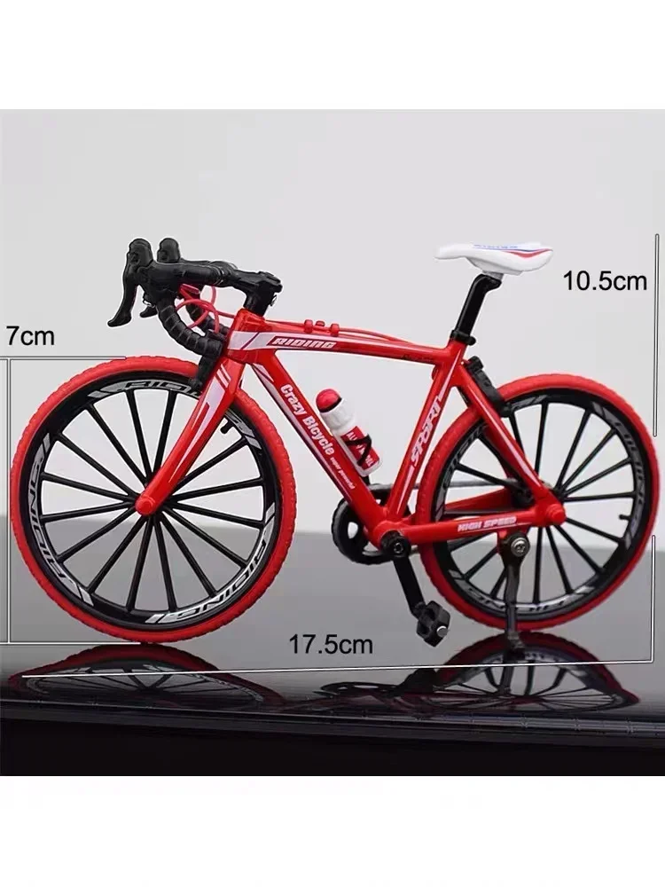 1:8 Mini Finger Mountain Alloy Bicycle Diecast Model Metal Bike Racing Toy Bend Road Simulation Collection Toys for Childrens