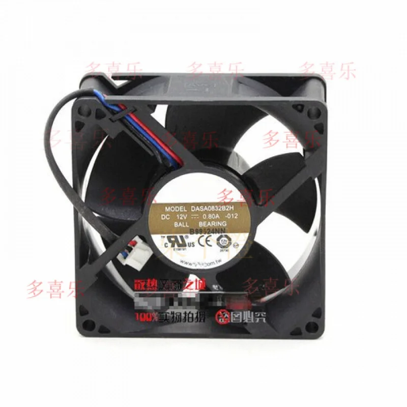 ZMZM     1pcs  for  AVC DASA0832B2H 8032 8CM 12V 0.80A Double   Fan 3pin # A6–37