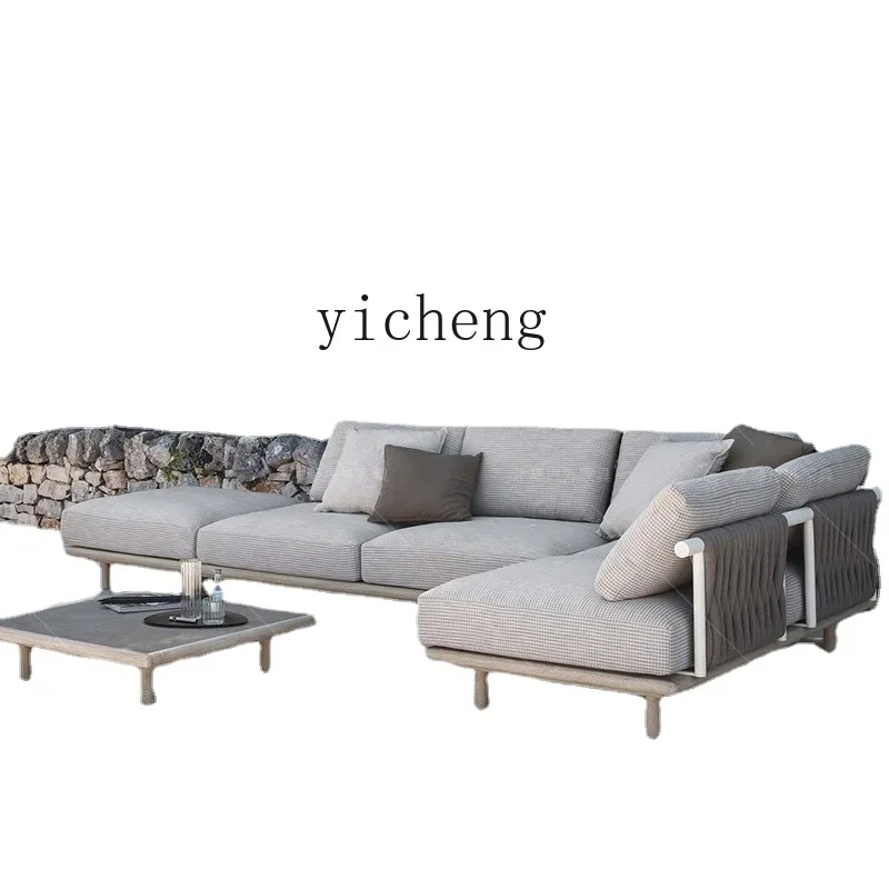 

ZK Sofa Combination Villa Courtyard Garden Living Room Nordic Rattan Swing Sofa