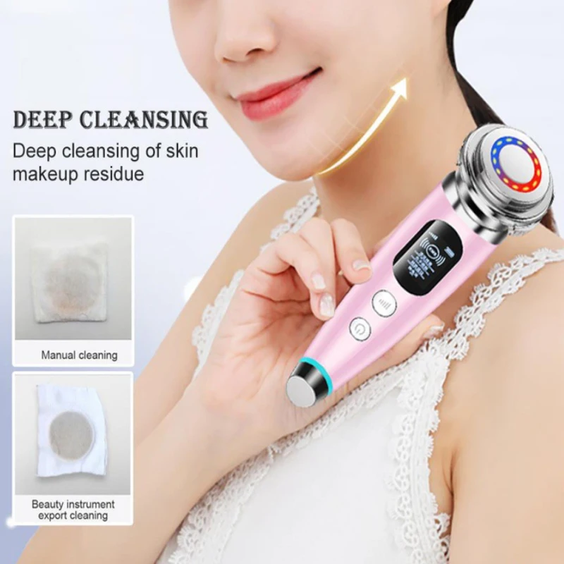 

Facial Cleanser Face Lift Device Microcurrent Skin Rejuvenation Facial Massager Light Therapy Anti Aging Wrinkle Skin Care Tools