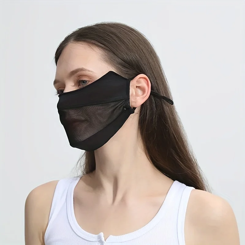 Outdoor face mask, summer fashion breathable mesh face mask, women's thin breathable eye protection face mask for driving, cycling, hiking, hunting, running, sports, headscarf