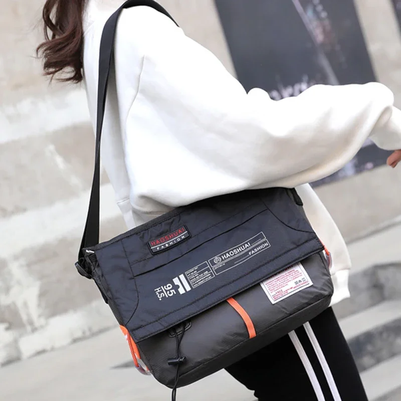 High Quality Men Nylon Shoulder Bag Fashion Casual Multi-Capacity Women Sling Cross Body Military Messenger Bags Male Briefcase