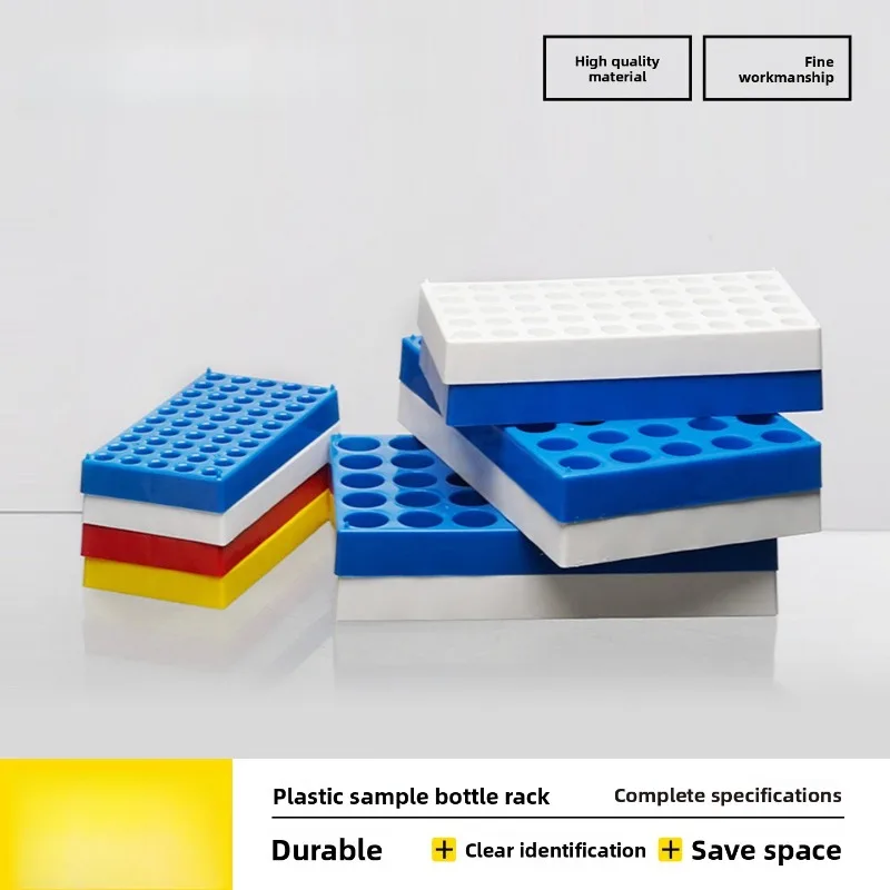 

50 Holes PP Sample Vial Rack 2ml 1 8ml 1 5ml Plastic HPLC Vial Holder for Laboratory Use