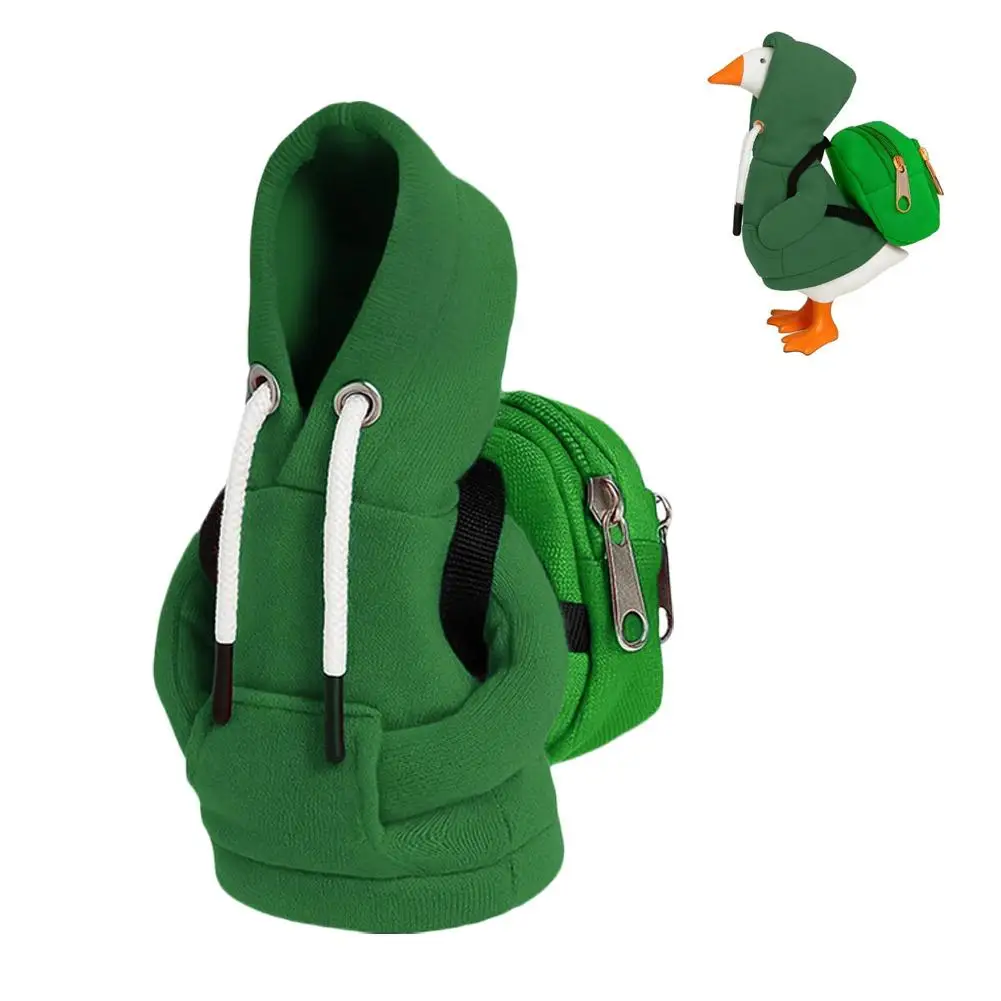 Funny 7 Inch Goose Outfits Hoodies Soft Solid Color Mini Porch Goose Hoodies Tabletop Goose Costume for Table Decoration