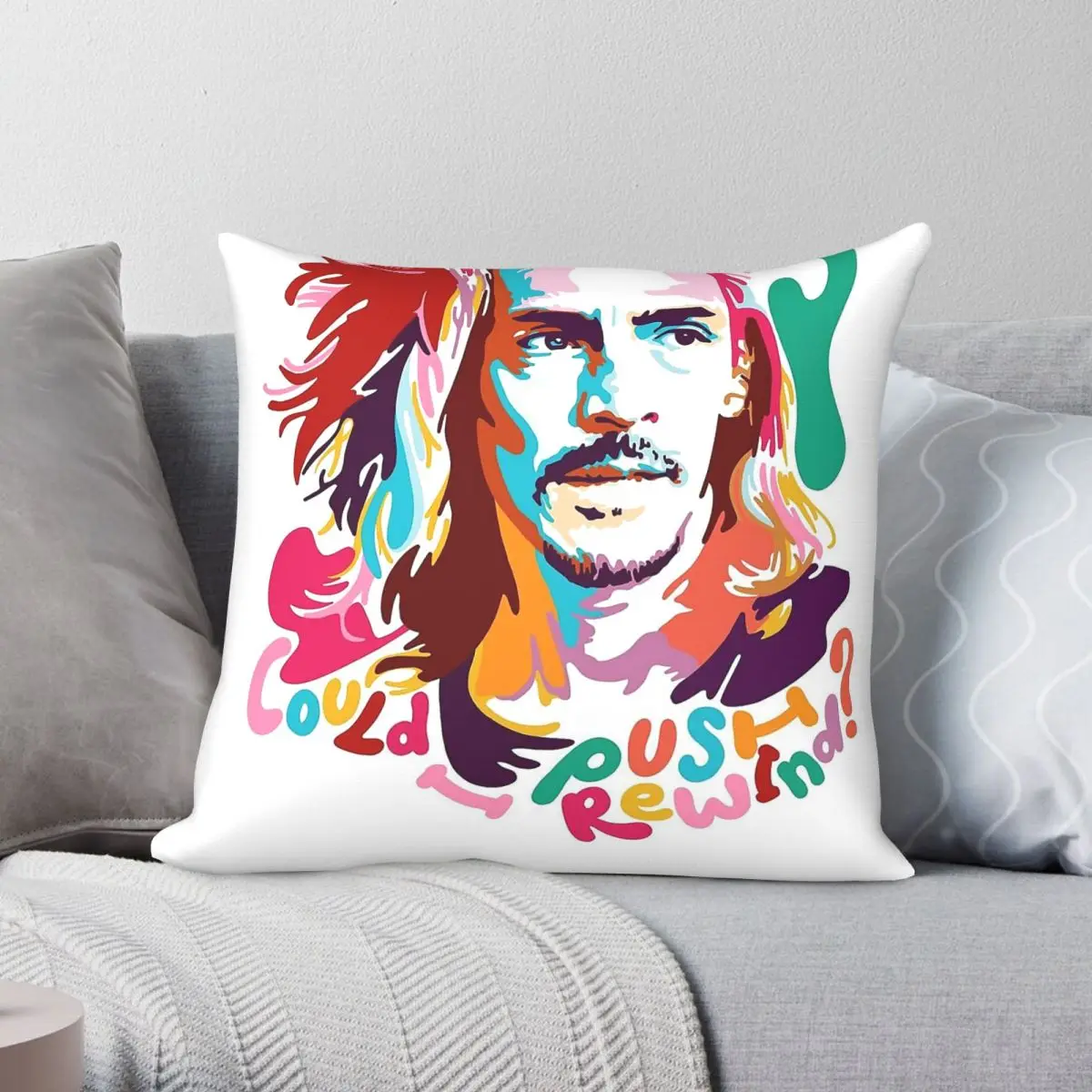 Incubus Could I Push Rewind - Funda de almohada cuadrada de poliéster, lino, terciopelo, con diseño de cremallera, funda decorativa para cojín de habitación