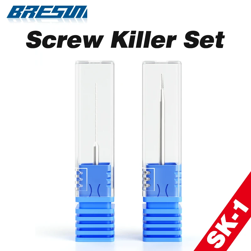 

Bresun SK-1 Alloy Screw Stripped Screw Extractor Drill Bit Set 2.35mm for Mobile Phone PCB Repair Stripped Screw Removal Tool