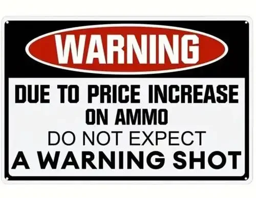 Do Not Expect A Warning Shot Novelty Metal Sign ; Wall Art