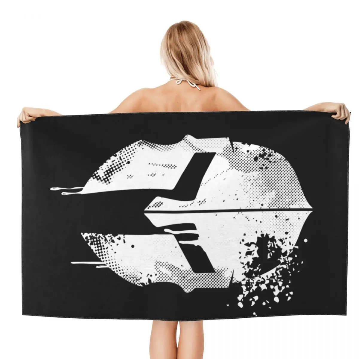 Custom Spartan Helmet Beach Towel Sparta Warrior Super Soft Microfiber Bath Towels