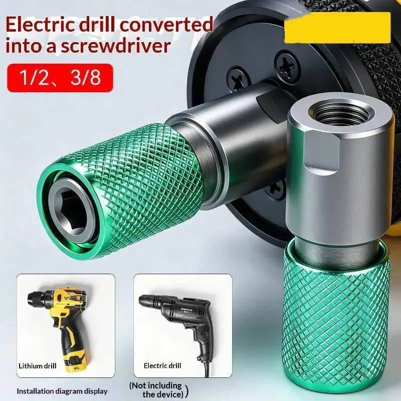 Hot 10mm Threaded To 1/4 Inch Hex Adapter Keyless Electric Drill Screwdriver Conversion Head Quick Release Drill Converter 1PC