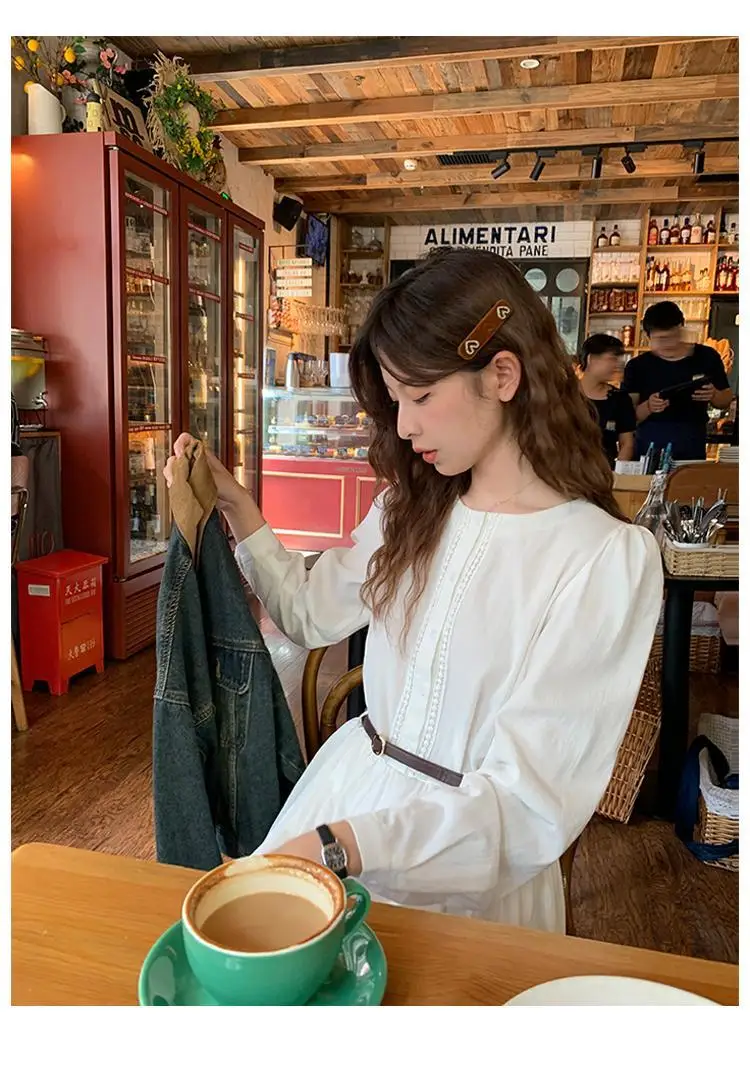 Korean Vacation Style Atmosphere Interior Shirt Forest Japanese Versatile Design Dress