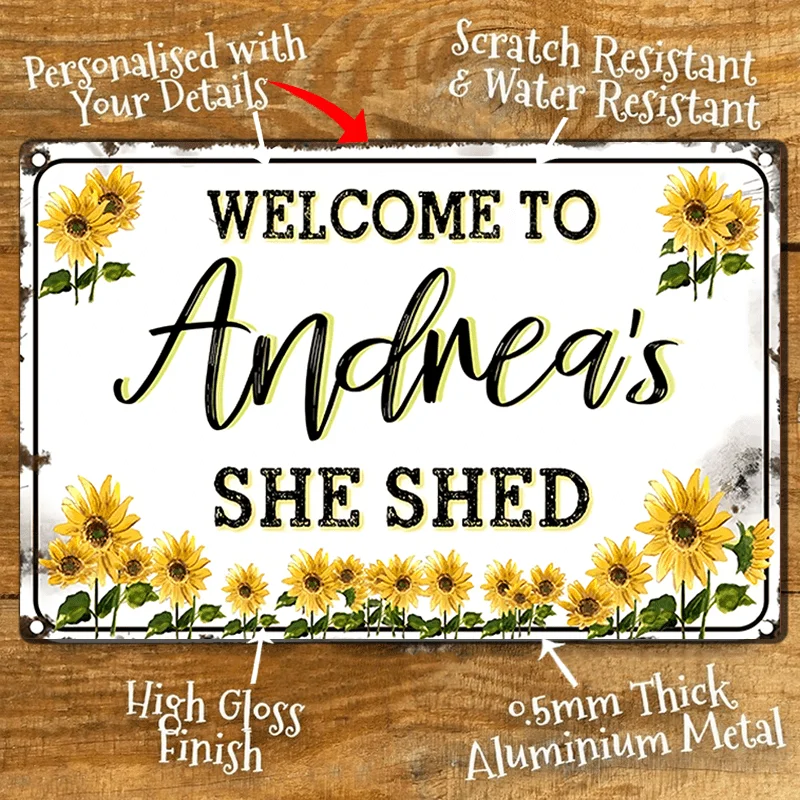 Custom Metal Sign - Vintage Wall Plaque 20.32x30.48cm with Multicolor Brown Frame, Perfect for Office, Home, Bar Decor | Custom