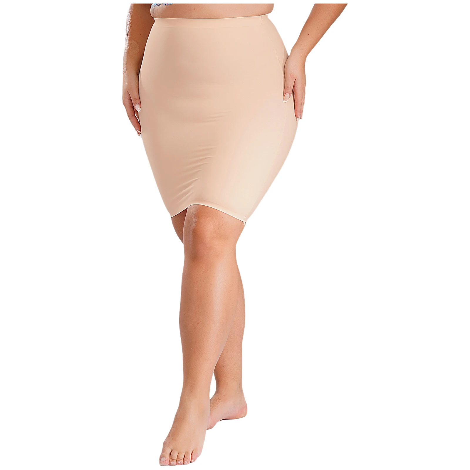 

Sexy Women Seamless Plain Color Tight Fitting Shaper Skirt High Waist Tummy Control Body Shaper Skirt Shaperwear Underdress