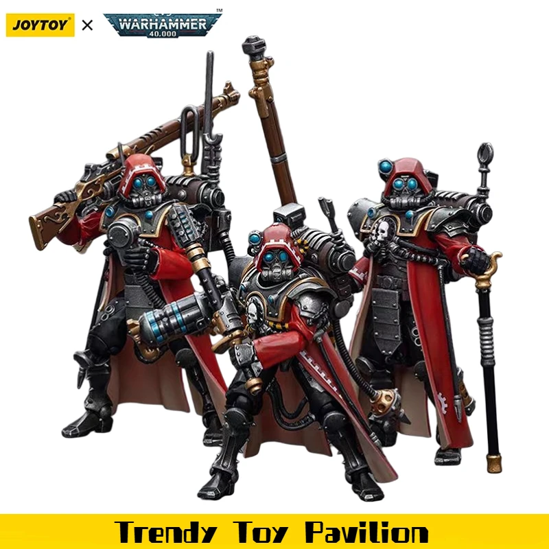 【JOYTOY】ウォーハンマー40K アデプタス・メカニカス スキタリ・レンジャー・アルファ データテザー付き トランスウラニック・アルケバス 3体セット 1/18 アクションフィギュア