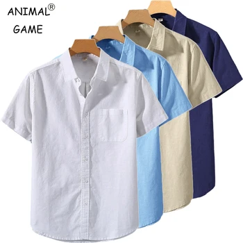 Men’s Cotton Stand Collar Shirt 1