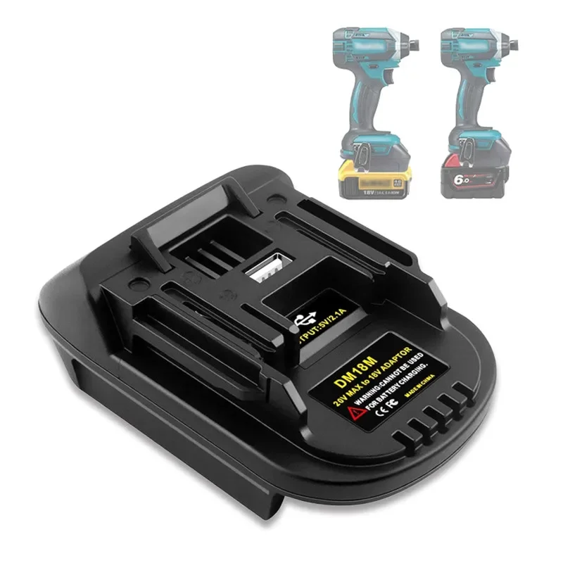 Adapter do elektronarzędzi konwerter DM18M Adapter baterii do Dewalt DCB200 DCB205 20V litowo do Makita BL1830