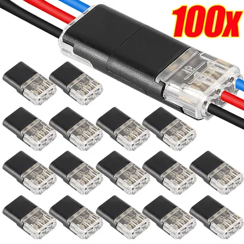 100/1PCS Electrical Cable Wire Connectors Quick Splice Plug-In Crimp Wire Cable Connection Terminals Blocks Home Improvement