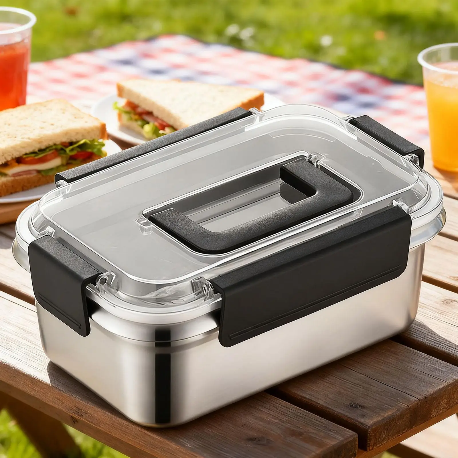 

Контейнер для хранения продуктов питания из нержавеющей стали, многофункциональный герметичный герметичный контейнер для хранения хлеба для работы на холодильнике