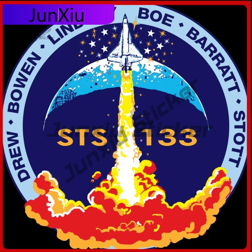 Sts-133 Mission Patch Sticker Decal Discovery Space Shuttle Mission Scratch-proof Exterior Stickers Accessories Cover Scratches