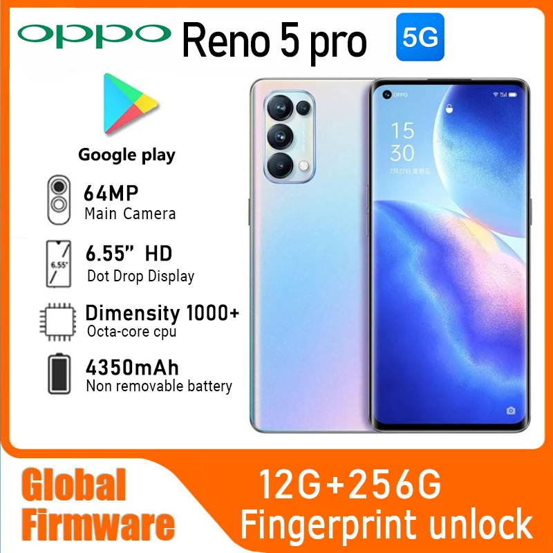 OPPO Reno 5 pro 5G LTE GSM desbloqueado 6,55 