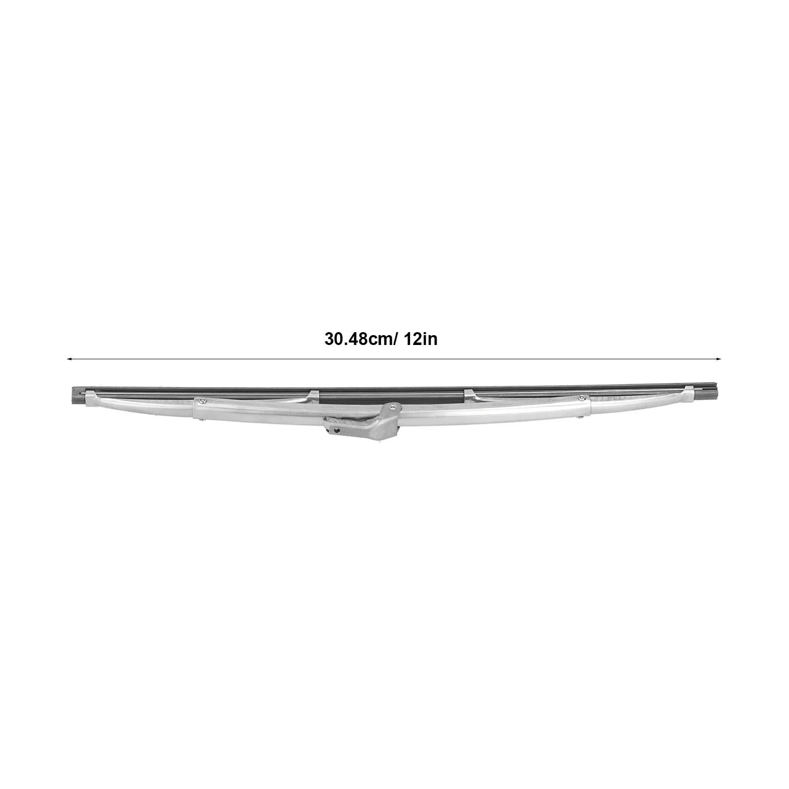 12in/30.48cm Front Windshield Wiper Blades Stainless Steel Polished Silver Universal for Car