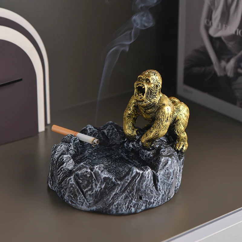 New Creative King Kong Dominates Gorilla Returns Ashtray Modern Creative Learning and Office Trendy Decoration Gift