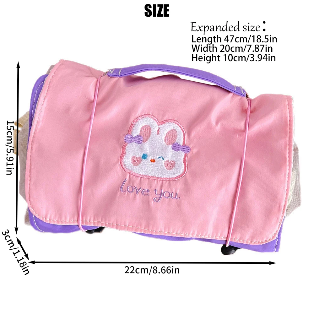 Bolsa de almacenamiento de malla desmontable, bolsa de maquillaje, bolsa de aseo portátil de viaje cuatro en uno de gran capacidad.zwq