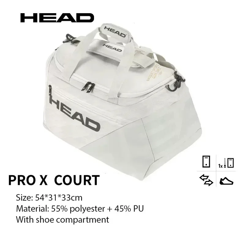 HEAD Pro X Djokovic Series Court Bag Tennis Backpack 6 Packs 9R 12R Racquet Bag Large Capacity