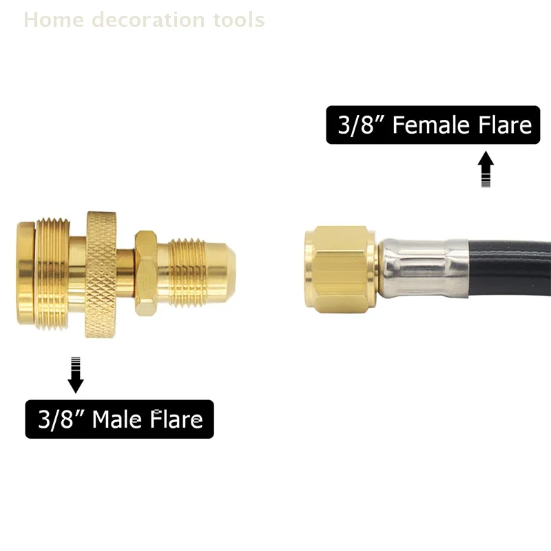 1lb Propane Tank Cansiter Regulator Portable Camping Grill Stove Brass Adapter Connection Convert To 3/8 Male Flare 5/8